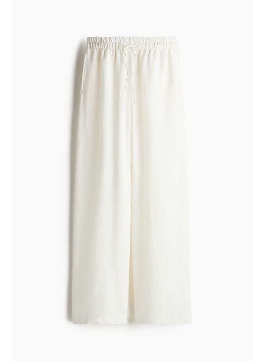 Linen-Blend Trousers