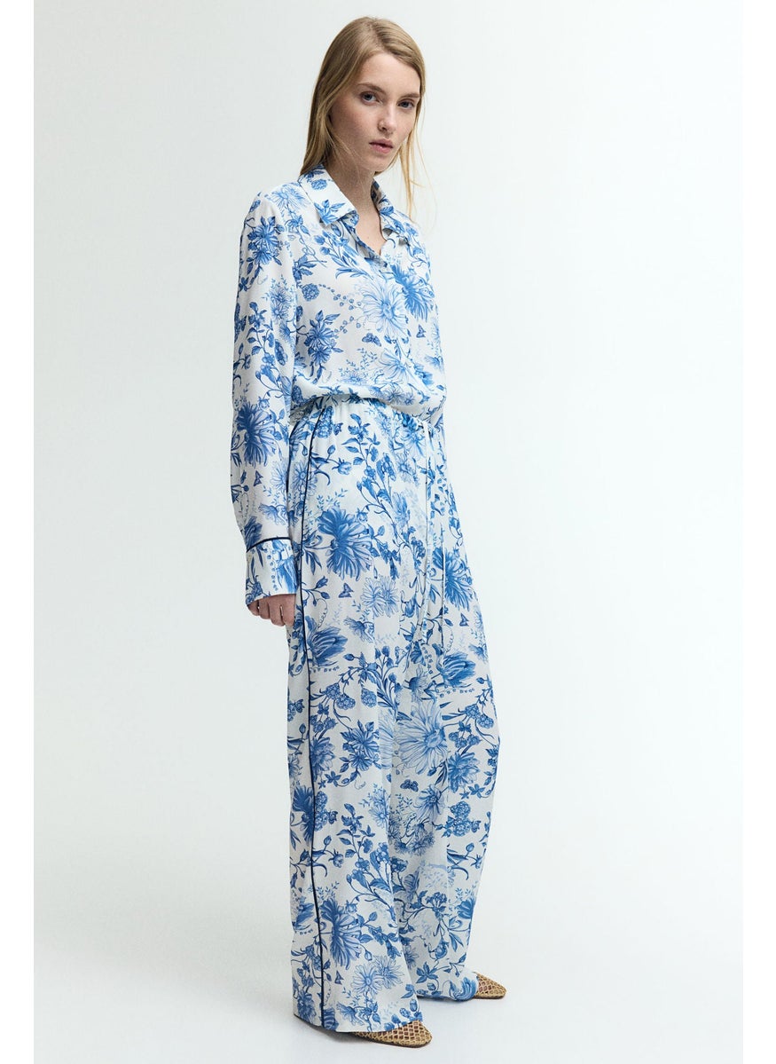Crêpe Drawstring Trousers