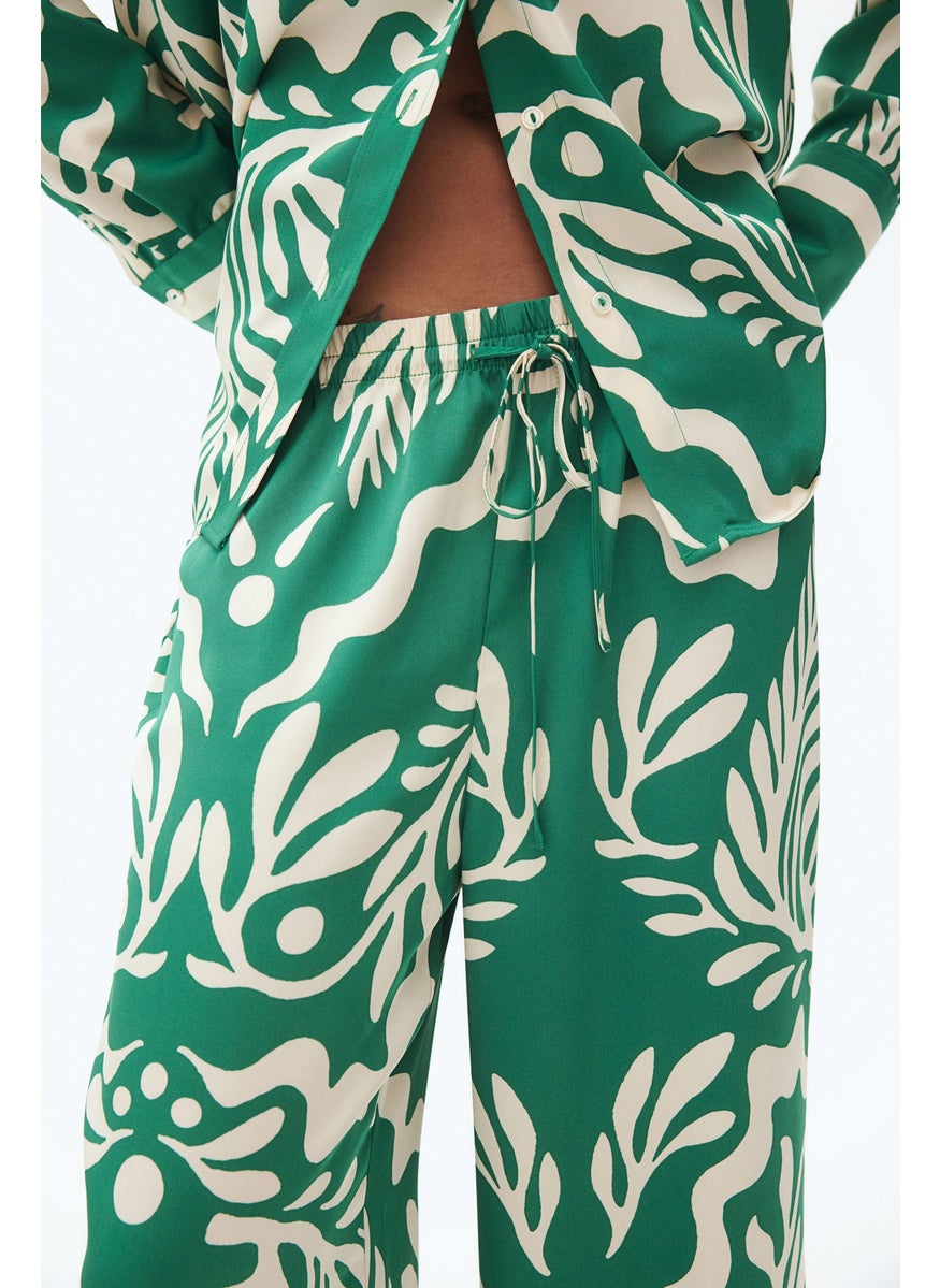 Drawstring Twill Trousers