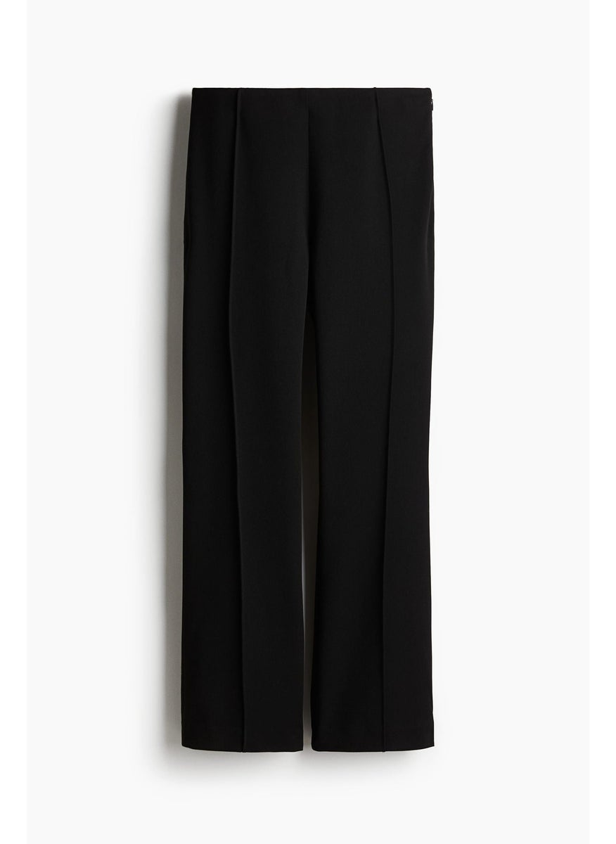 Flared Crease-Leg Trousers