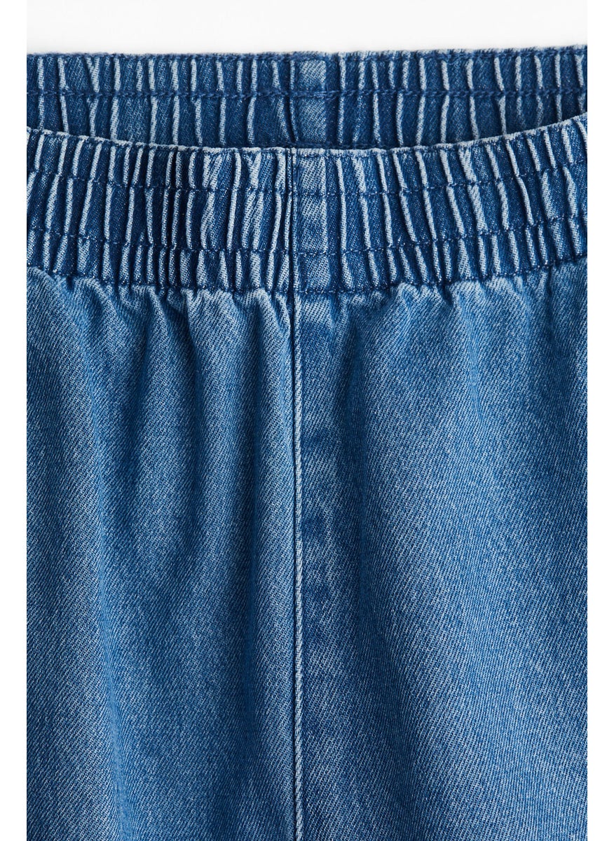 Pull-On Denim Trousers