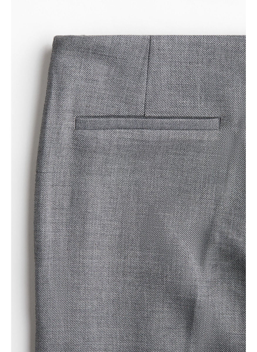 Flared Crease-Leg Trousers