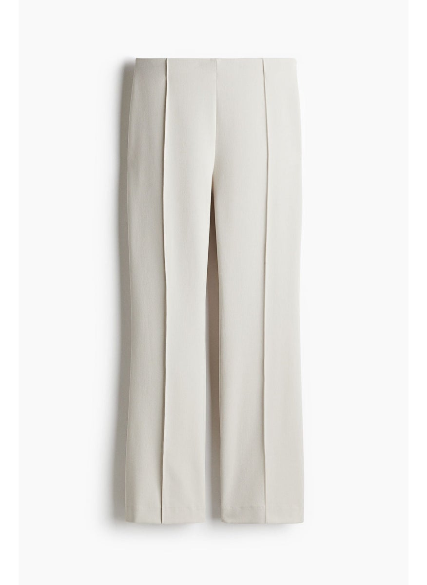 Flared Crease-Leg Trousers