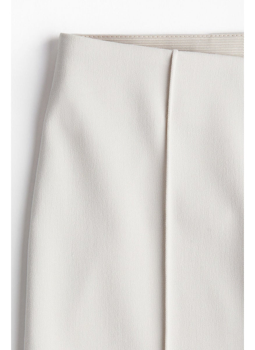 Flared Crease-Leg Trousers