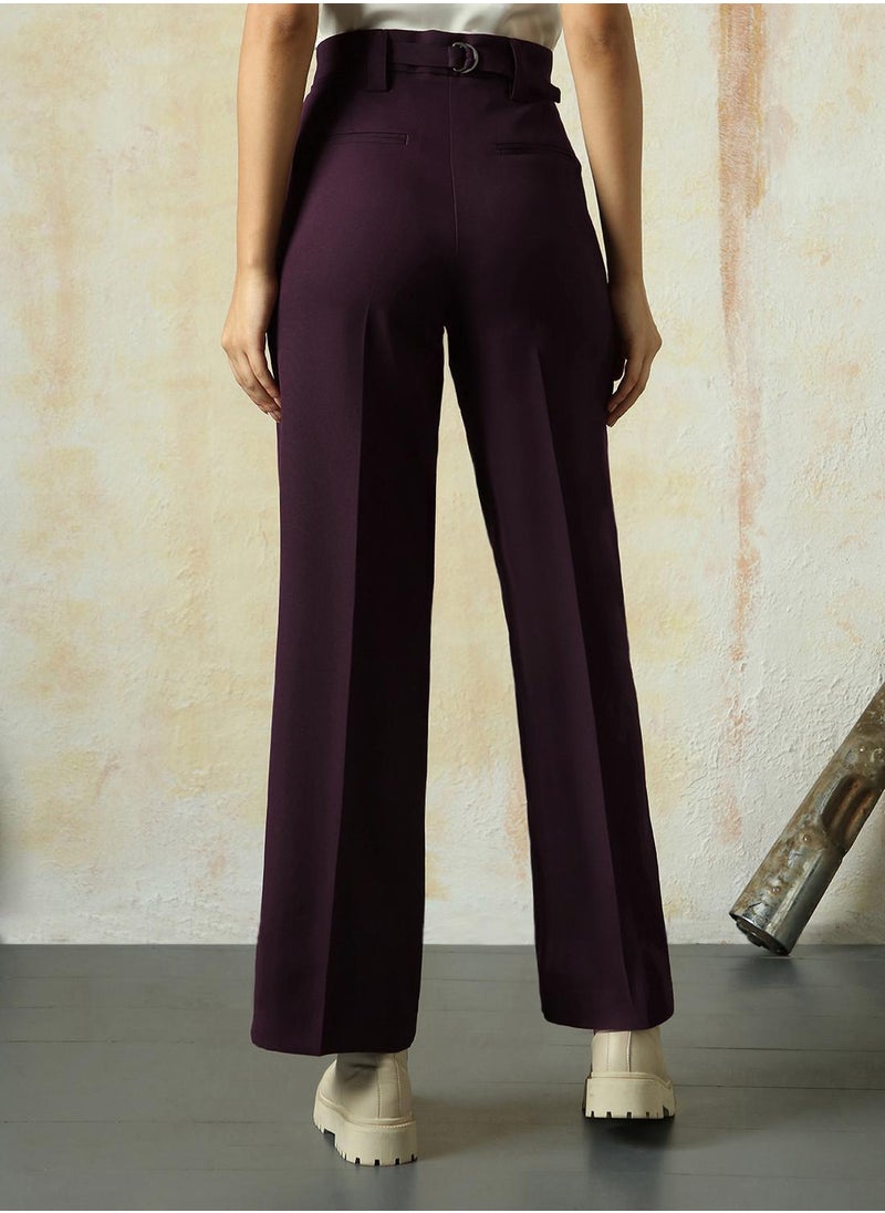 Women Wine Trousers