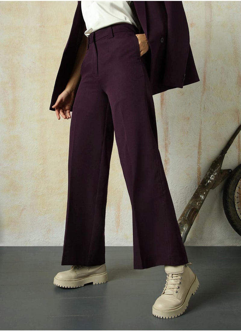 Women Wine Trousers