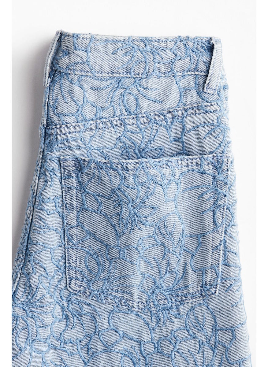 Straight Embroidered Jeans