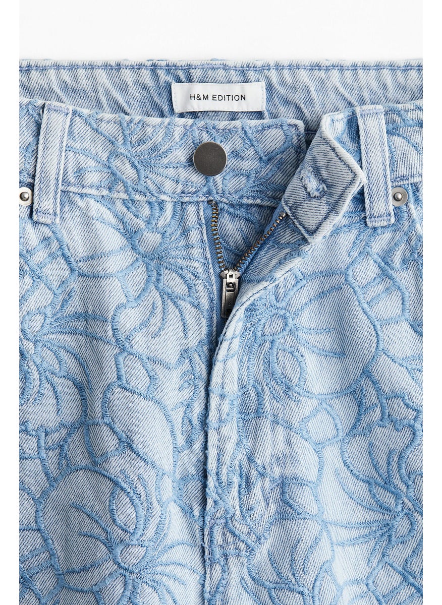 Straight Embroidered Jeans