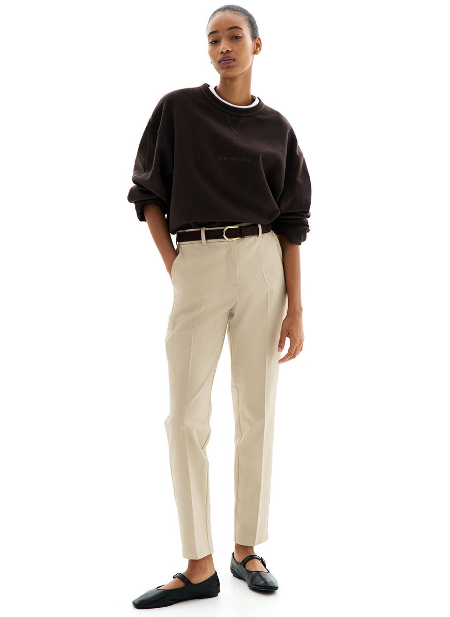 Slacks Regular Waist Ankle Length