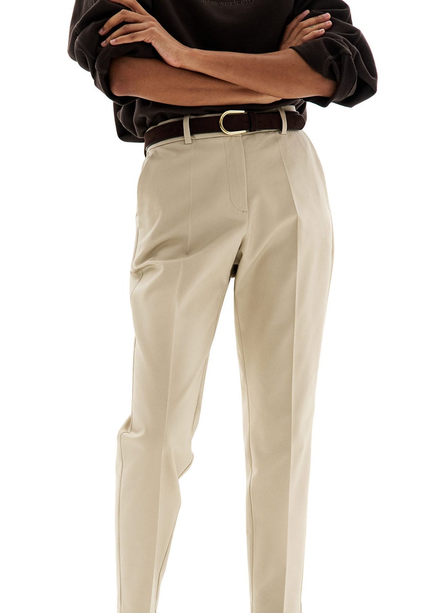 Slacks Regular Waist Ankle Length