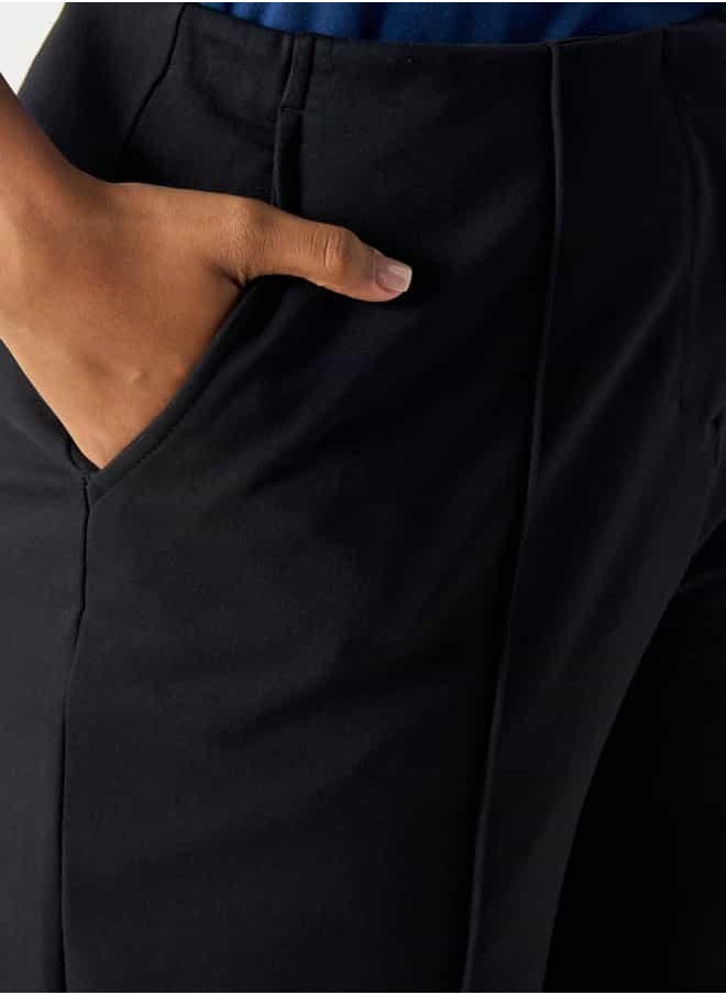 Plus Size Ulla Popken Pants with Button Closure and Pockets