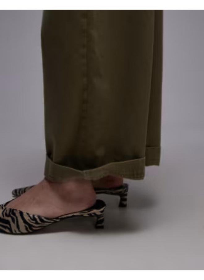 Plain Drawstring Straight Leg Trouser