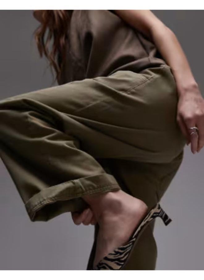 Plain Drawstring Straight Leg Trouser