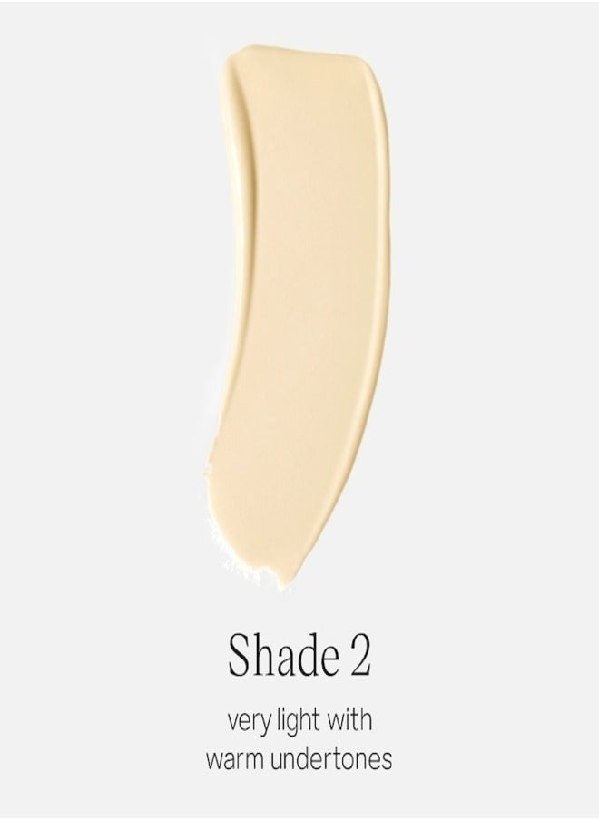 SAIE Glowy Super Skin Tint Foundation with Hyaluronic Acid , 2 Very Light Warm Undertones 30ml - Lightweight, Hydrating Coverage