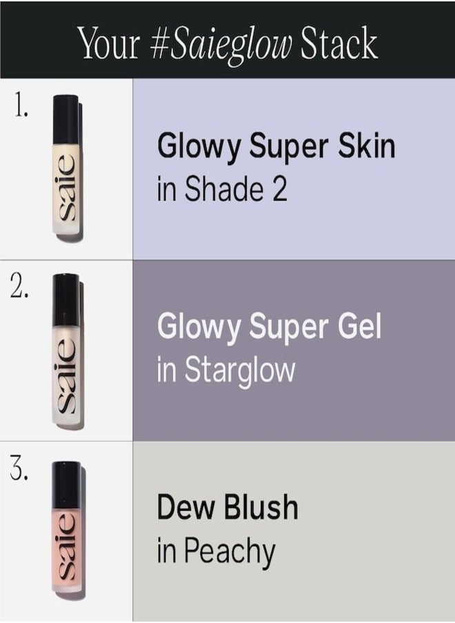 SAIE  Glowy Super Skin Tint Foundation with Hyaluronic Acid , 10 Light Medium Neutral Undertones  30ml - Lightweight, Hydrating Coverage