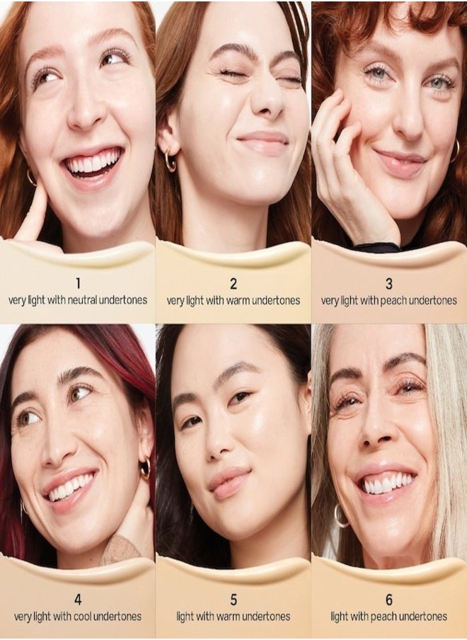 SAIE  Glowy Super Skin Tint Foundation with Hyaluronic Acid , 12 Light Medium Cool Undertones 30ml - Lightweight, Hydrating Coverage