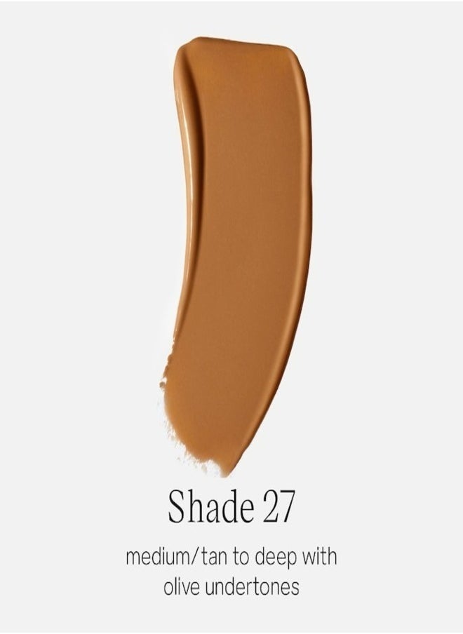 SAIE   Glowy  Super Skin Tint Foundation with Hyaluronic Acid , 27 Medium/Tan Deep Olive Undertones  30ml - Lightweight, Hydrating Coverage