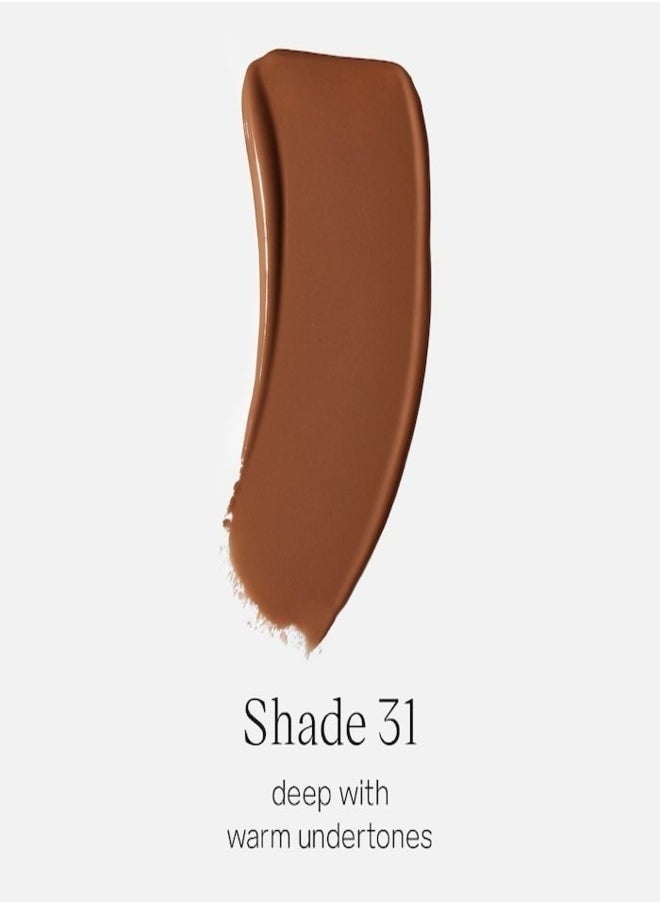 SAIE   Glowy  Super Skin Tint Foundation with Hyaluronic Acid , 31 Deep Warm Undertones 30ml - Lightweight, Hydrating Coverage