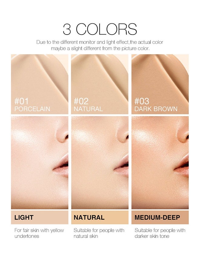 Face Base Whitening Oil-Control Dropper Liquid Foundation 01 Beige-15ml