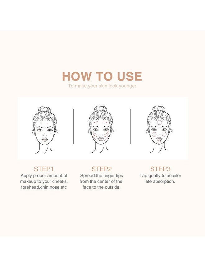 Face Base Whitening Oil-Control Dropper Liquid Foundation 01 Beige-15ml