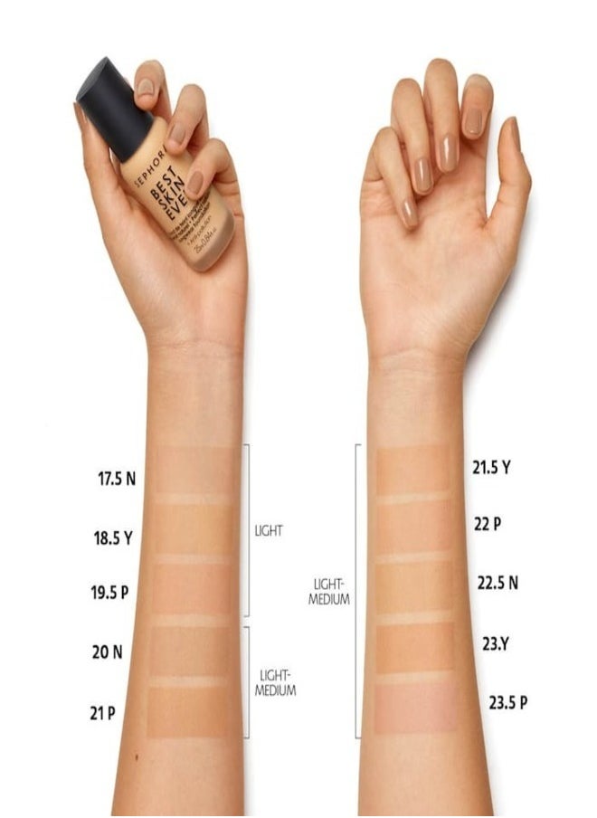 SEPHORA COLLECTION Best Skin Ever Liquid Foundation 34.5 N - For Medium Skin With Neutral Undertones 25ml