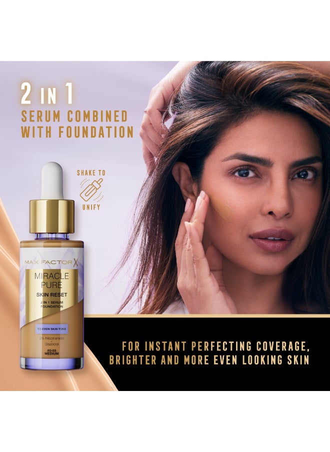Miracle Pure 2in1 Skin Reset Serum Foundation - 40-60 - Light, 30ml