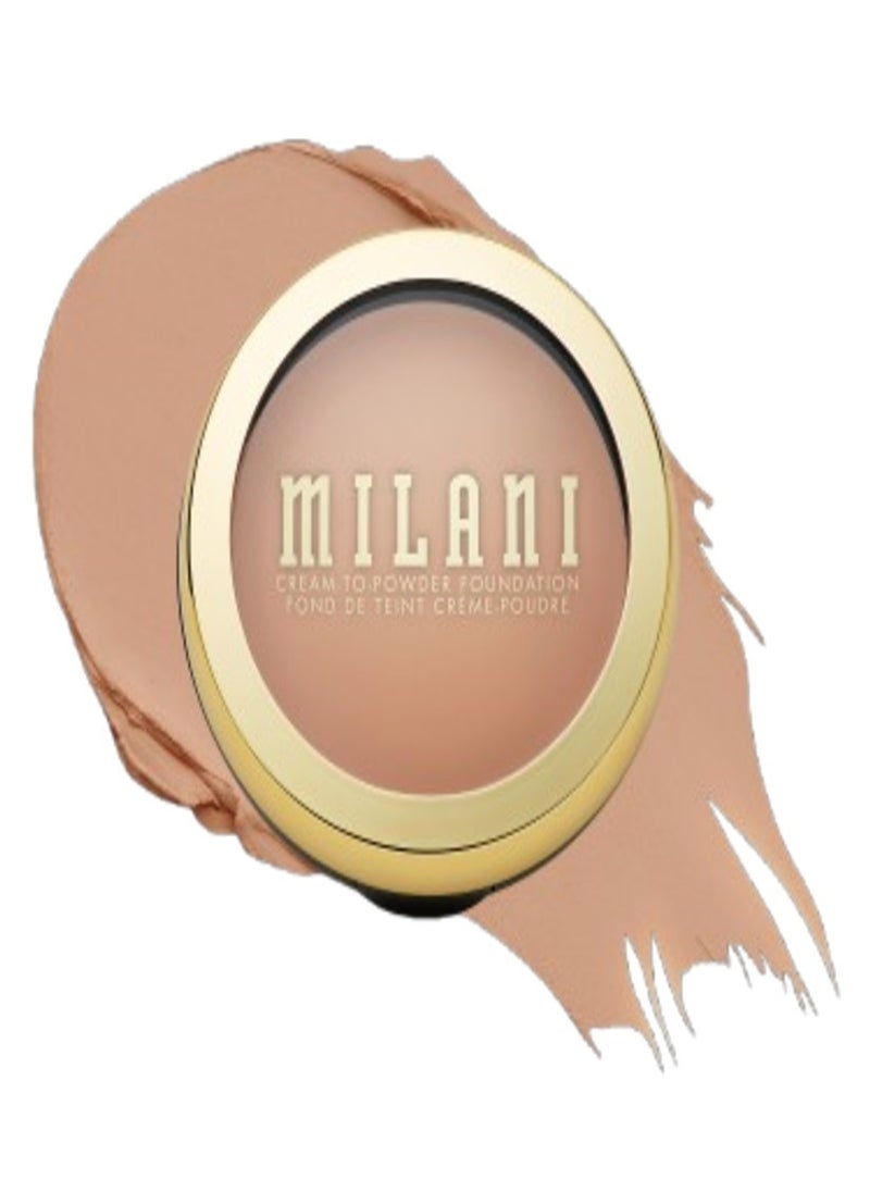 Milani Conceal + Perfect Smooth Finish Cream to Powder Foundation – 230 Light Beige | Full Coverage, Lightweight, Natural Matte Finish, Buildable Formula, Long-Lasting Wear, Vegan & Cruelty-Free