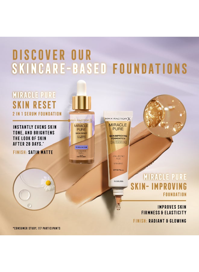 Miracle Pure 2in1 Skin Reset Serum Foundation - 30-40 - Fair to Light, 30ml