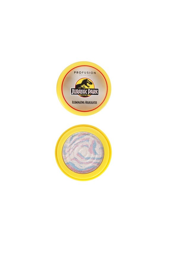 Jurassic Park Illuminating Highlighter Face Make Up - Skin Perfecting Palette Roaring Glow For Adventure-Ready Looks | Vegan & Cruelty-Free (Jurassic Stomper)