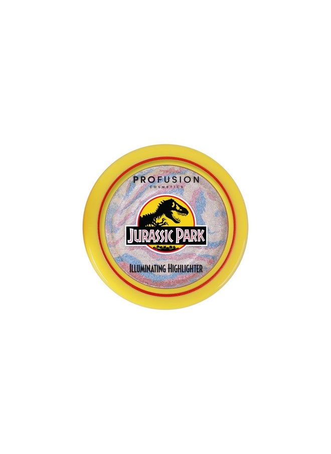 Jurassic Park Illuminating Highlighter Face Make Up - Skin Perfecting Palette Roaring Glow For Adventure-Ready Looks | Vegan & Cruelty-Free (Jurassic Stomper)