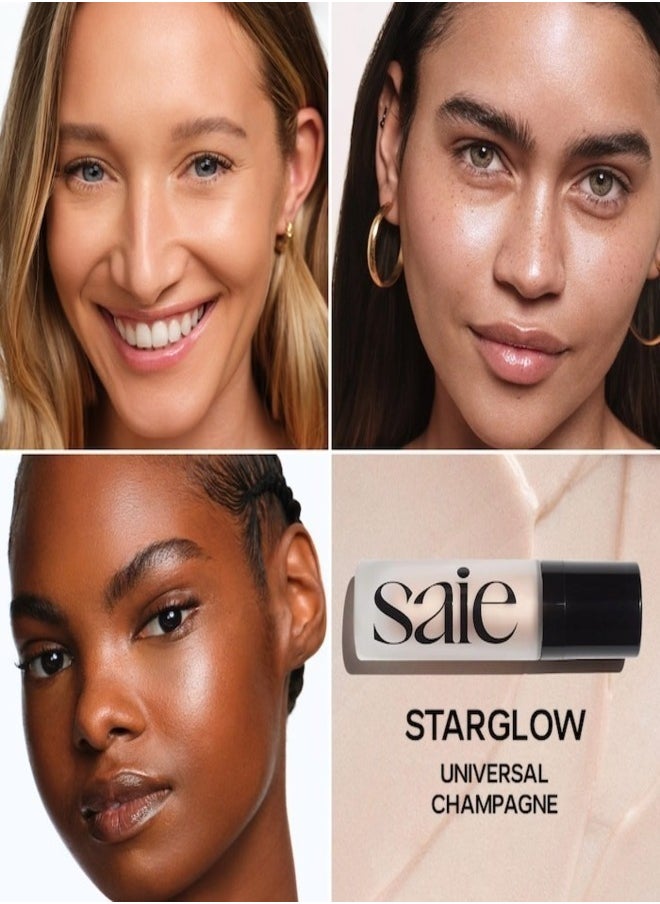 Saie Glowy Super Gel - Lightweight Dewy Multipurpose Illuminator , Starglow - universal champagne -  30ml