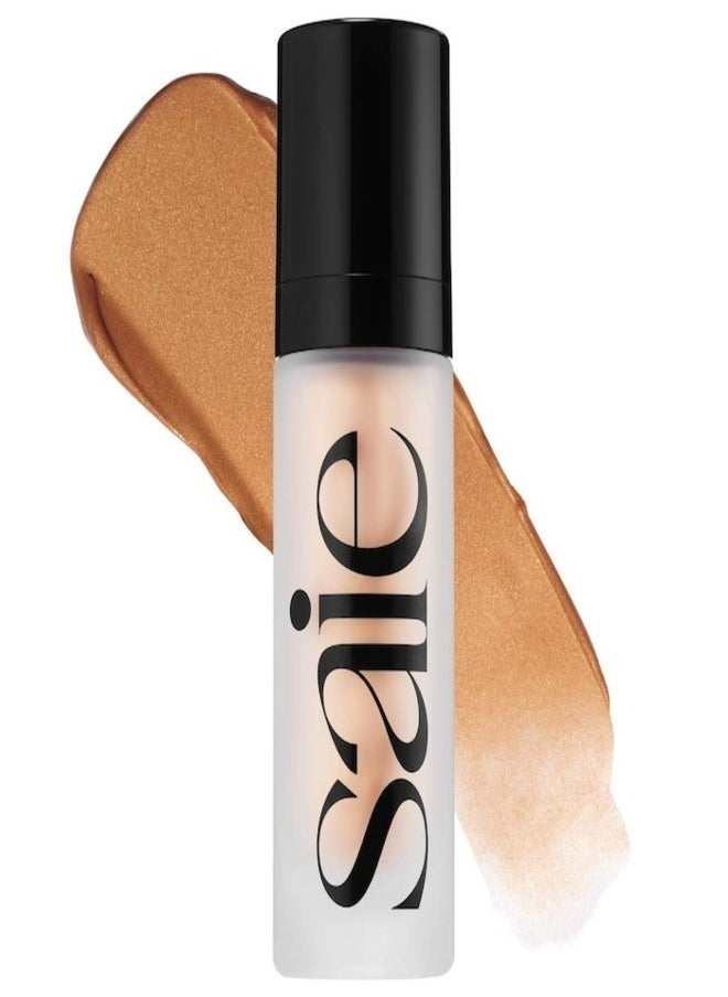 Saie Glowy Super Gel - Lightweight Dewy Multipurpose Illuminator , Sunglow - warm golden bronze -  30ml