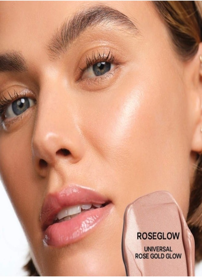 Saie Glowy Super Gel - Lightweight Dewy Multipurpose Illuminator ,  Roseglow - universal rose gold glow -  30ml