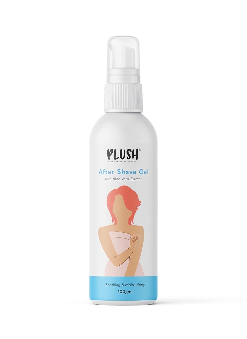 Plush All Natural After Shave Lotion for Women with Aloe Vera | 100% Vegan, Sulphates & Parabens Free | Hydrating and Moisturising For Normal-Sensitive Skin - 100 GMS | Soften's Skin Post Shaving