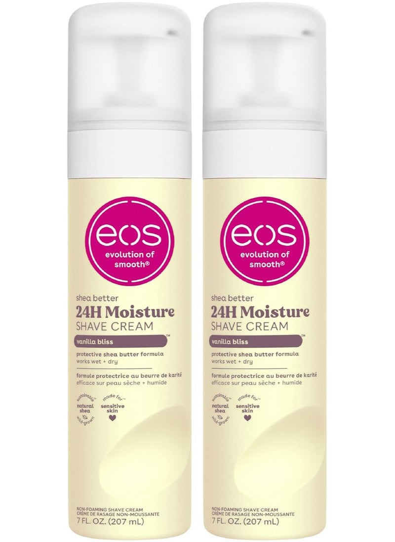 eos Shea Better Women's Shave Cream- Vanilla Bliss, Shea Butter Skin Care, 14 fl oz, 2-Pack