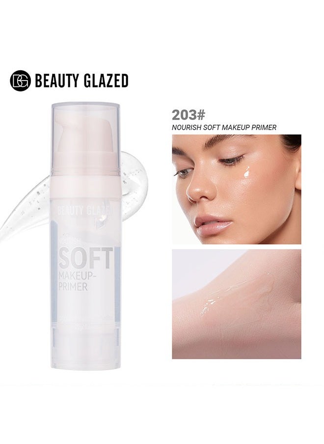 Luxury Moist -Soft Makeup Primer- Gel Primer,Invisible Pores,Non-Sticking Powder, Lighten Skin Tone,Isolating Moisturizer Primer 20g #203