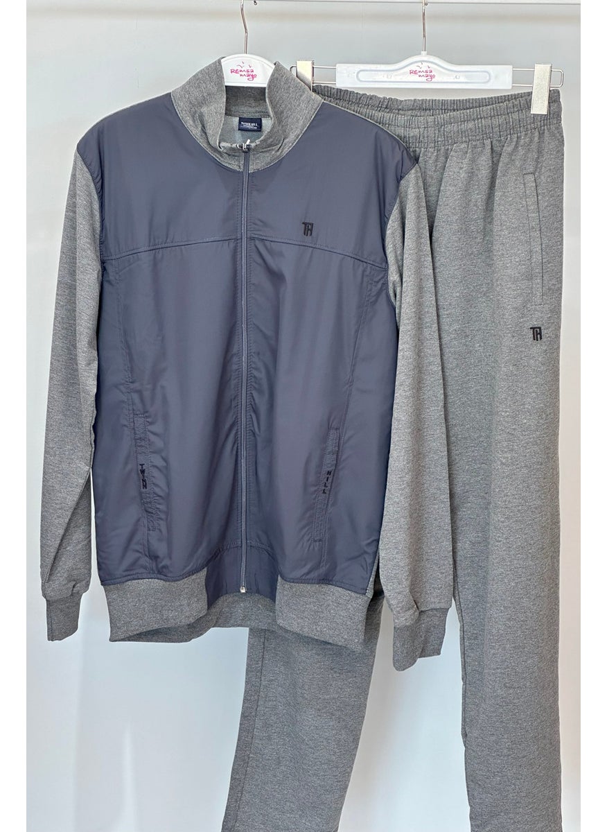 Men's Lycra Cotton Tracksuit 3712 Gray