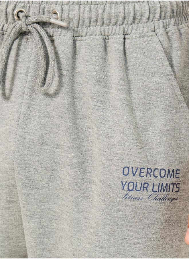Oversized T-Shirt and Slogan Print Joggers Training Set