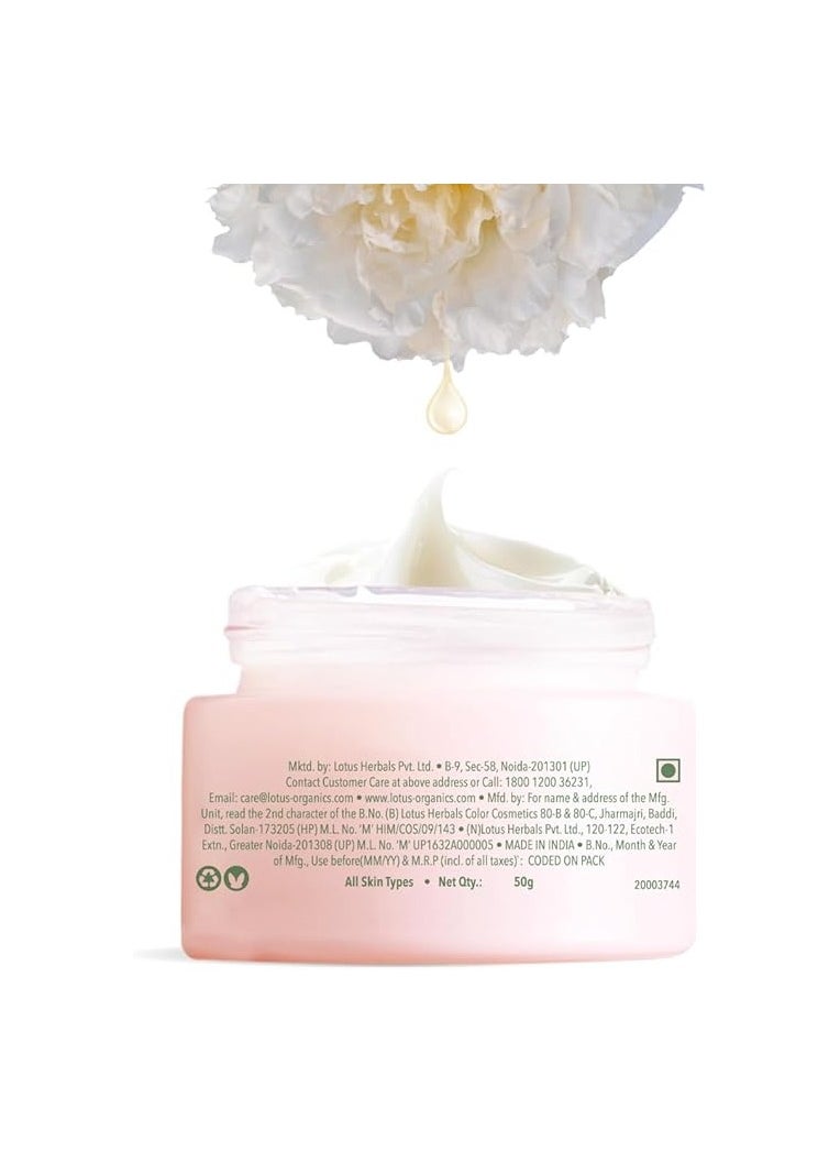 Lotus Organics+ Precious Brightening Night Creme, White