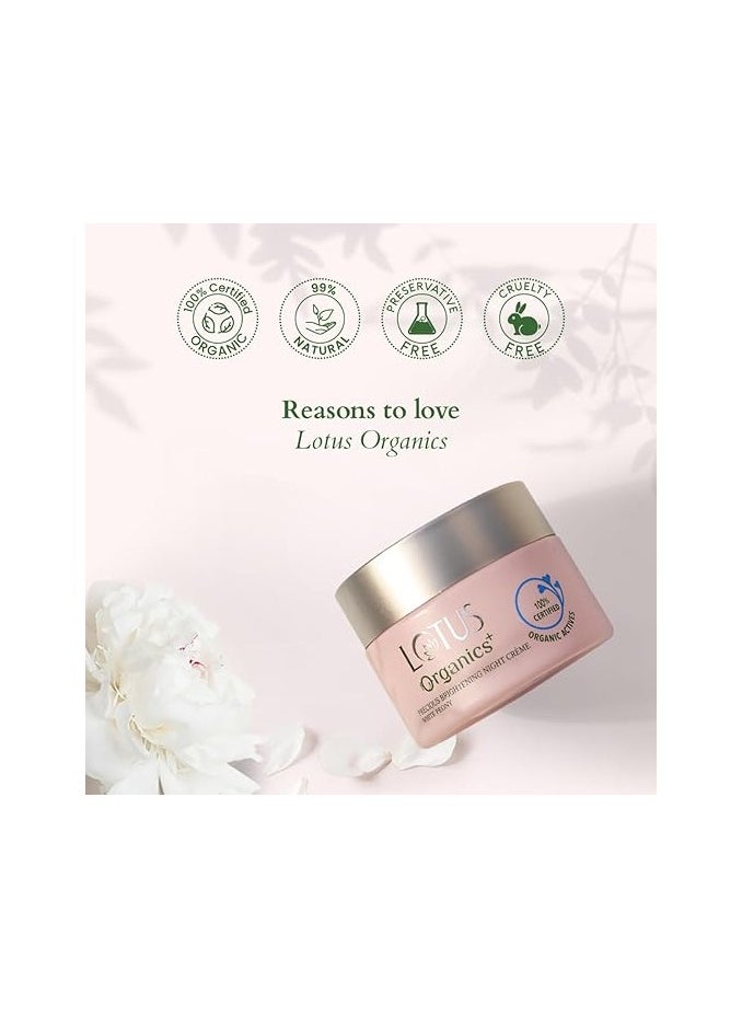 Lotus Organics+ Precious Brightening Night Creme, White