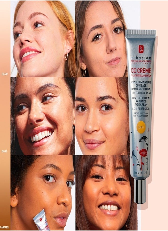 ERBORIAN CC Cream SPF 25, Clair - Lightweight Coverage & Sun Protection 15ml
