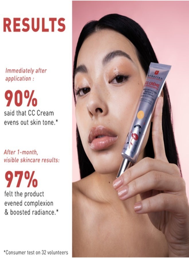ERBORIAN CC Cream SPF 25, Clair - Lightweight Coverage & Sun Protection 15ml