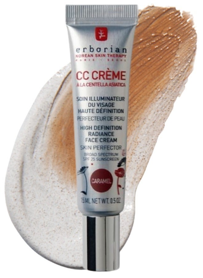 ERBORIAN CC Cream SPF 25, Caramel - Lightweight Coverage & Sun Protection 15ml