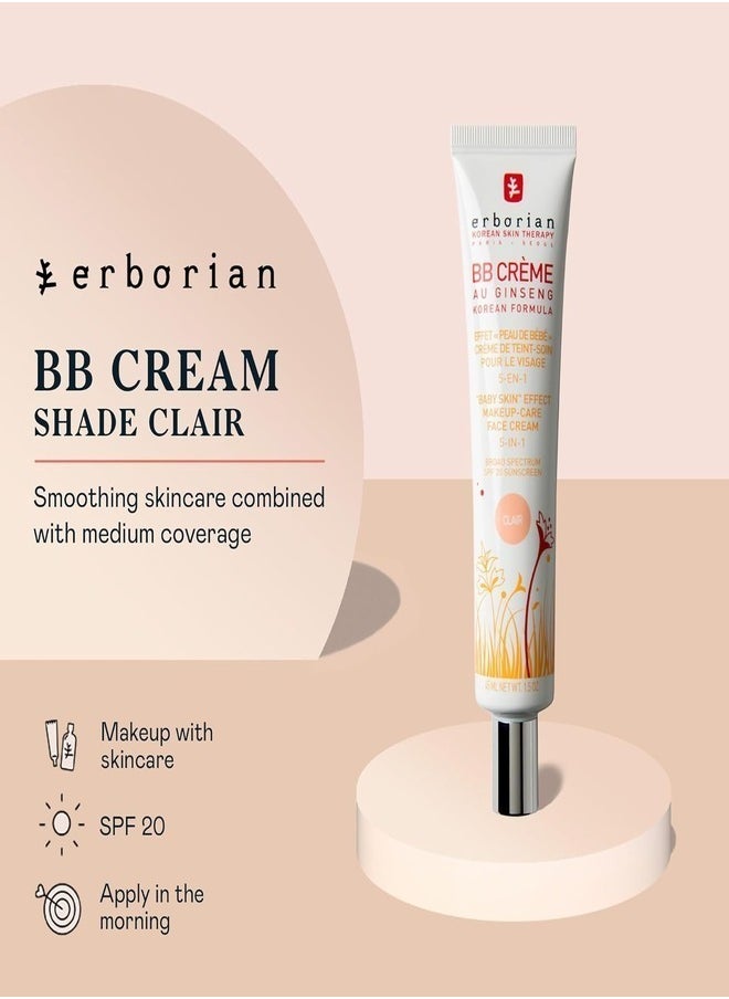 ERBORIAN BB Cream Au Ginseng SPF 20, Nude – Perfect Skin Coverage and Sun Protection 40ml