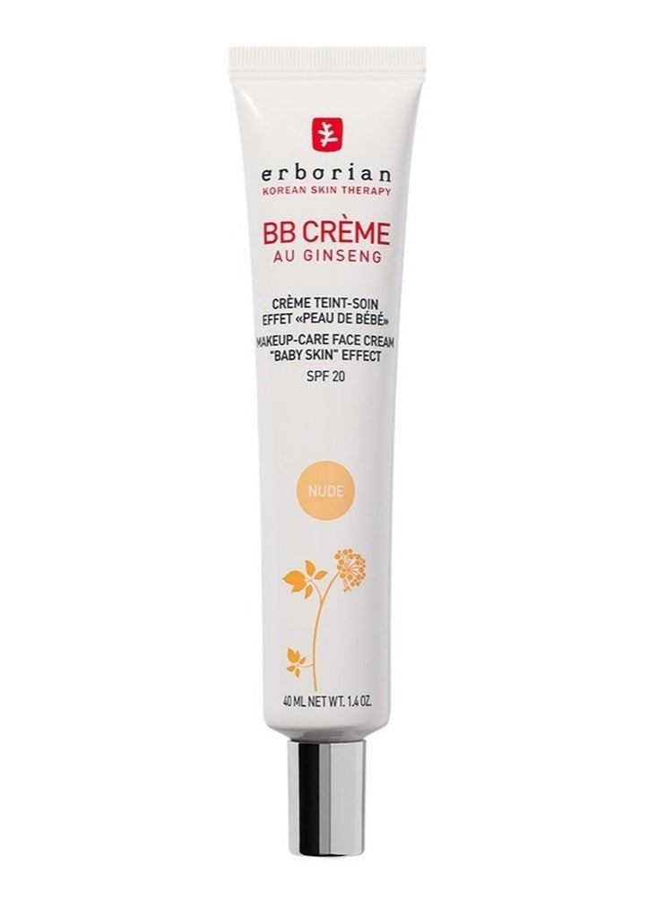 ERBORIAN BB Cream Au Ginseng SPF 20, Nude – Perfect Skin Coverage and Sun Protection 40ml