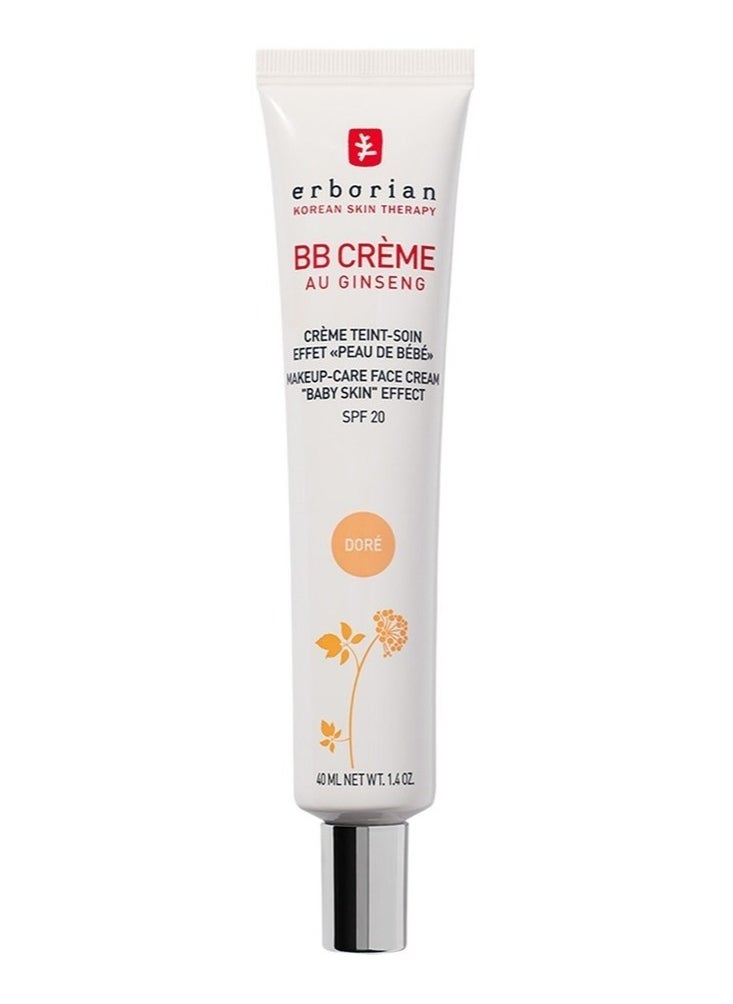 ERBORIAN BB Cream Au Ginseng SPF 20, Dore – Perfect Skin Coverage and Sun Protection 40ml