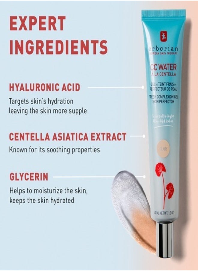 Erborian CC Water Centella Gel Doré 15ml - Hydrating & Radiance-Boosting Skin Perfector