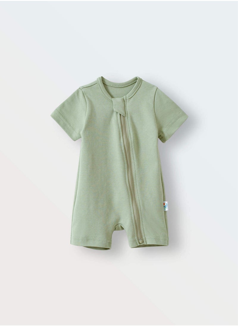 Baby Jumpsuit – 100% OEKO-TEX Certified Cotton, Ultra-Soft and Eco-Friendly – Full Double-Zipper Design for Easy Dressing Without Disturbing Sleep – Perfect for Home, Outdoors, or as a First Layer