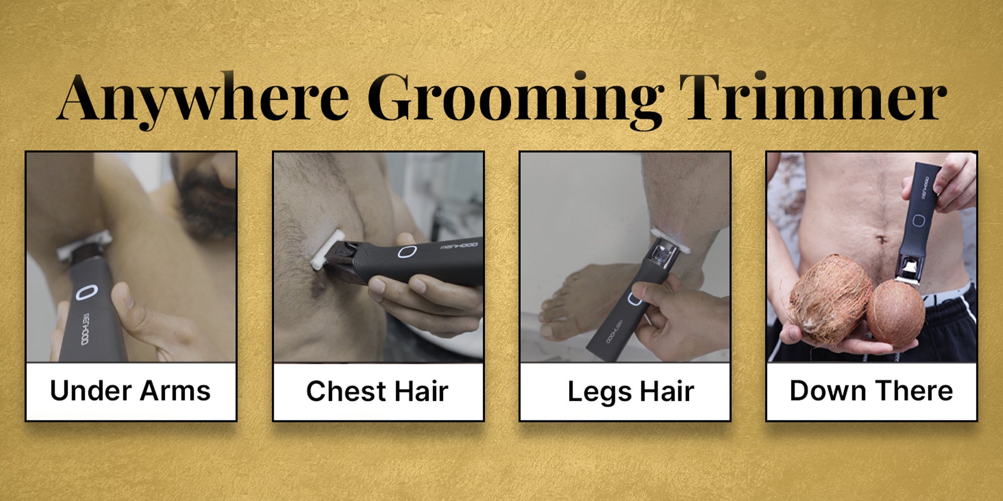 Grooming Trimmer Ultra For Men Multi-Purpose Trimmer For Groin, Body, Ear & Nose, Beard Hair Rechargeable Waterproof Fast Charging Cordless 180 Min Run-time Precise Trimming