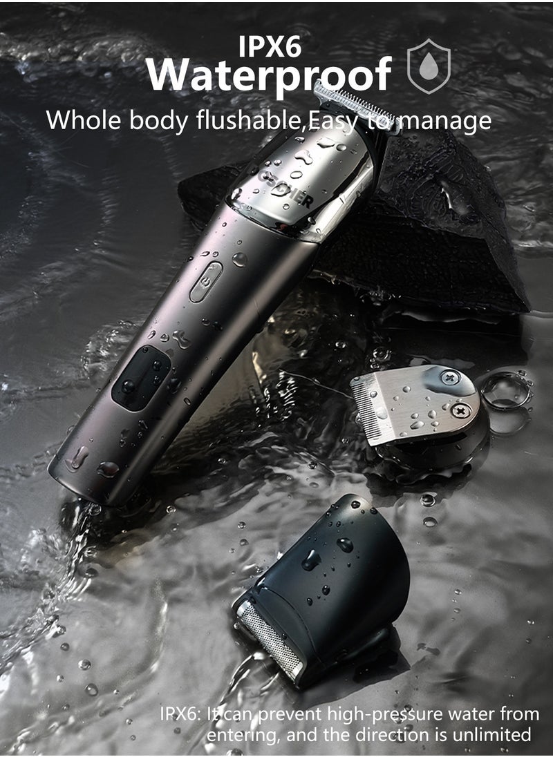 Electric Hair Trimmer for men, Body Shaver Groomer Safe Suitable, Shaver Rechargeable Waterproof Wet And Dry